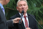 Football legend Tony Currie speaks at the Speical Olympics launch event, Sheffield